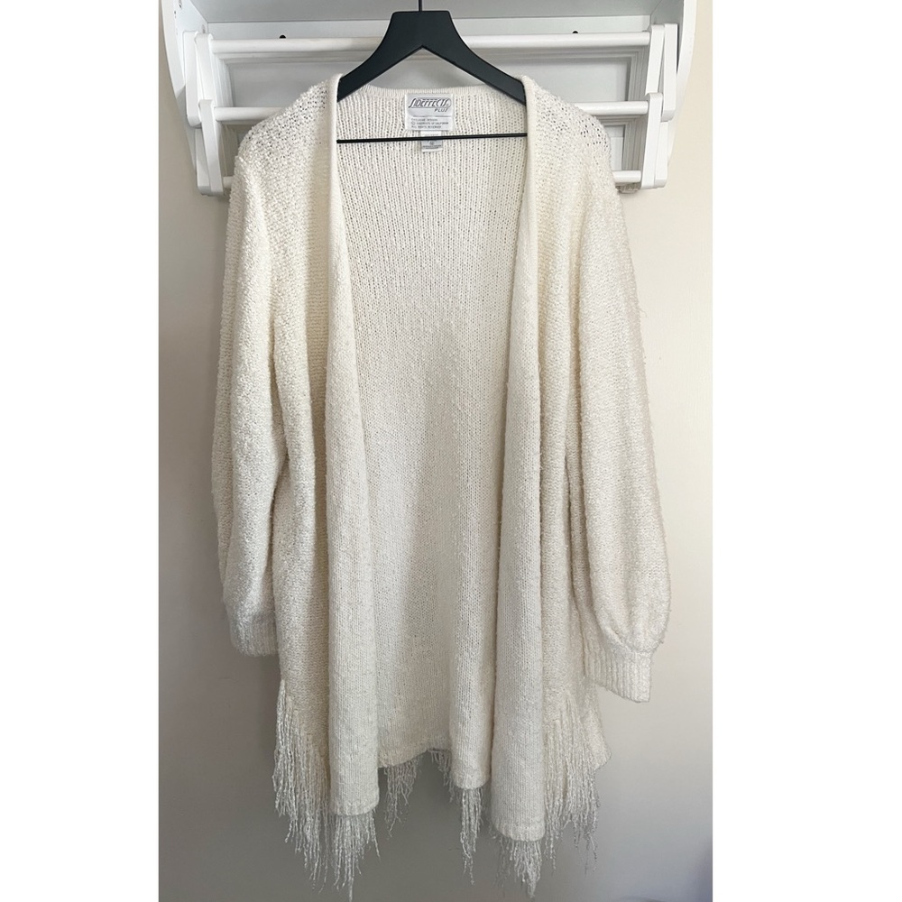 Vintage Fringe Cardigan Sweater L/XL - Picture 2 of 7